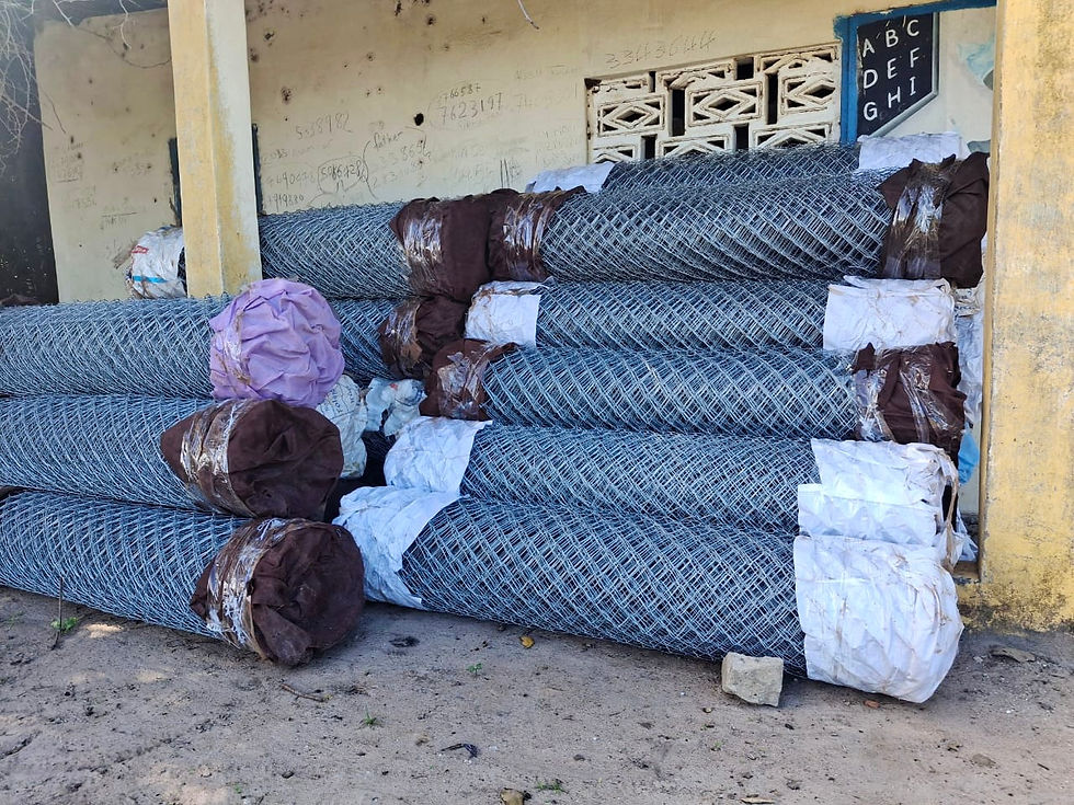 Fencing materials for the Holland Garden fencing project
