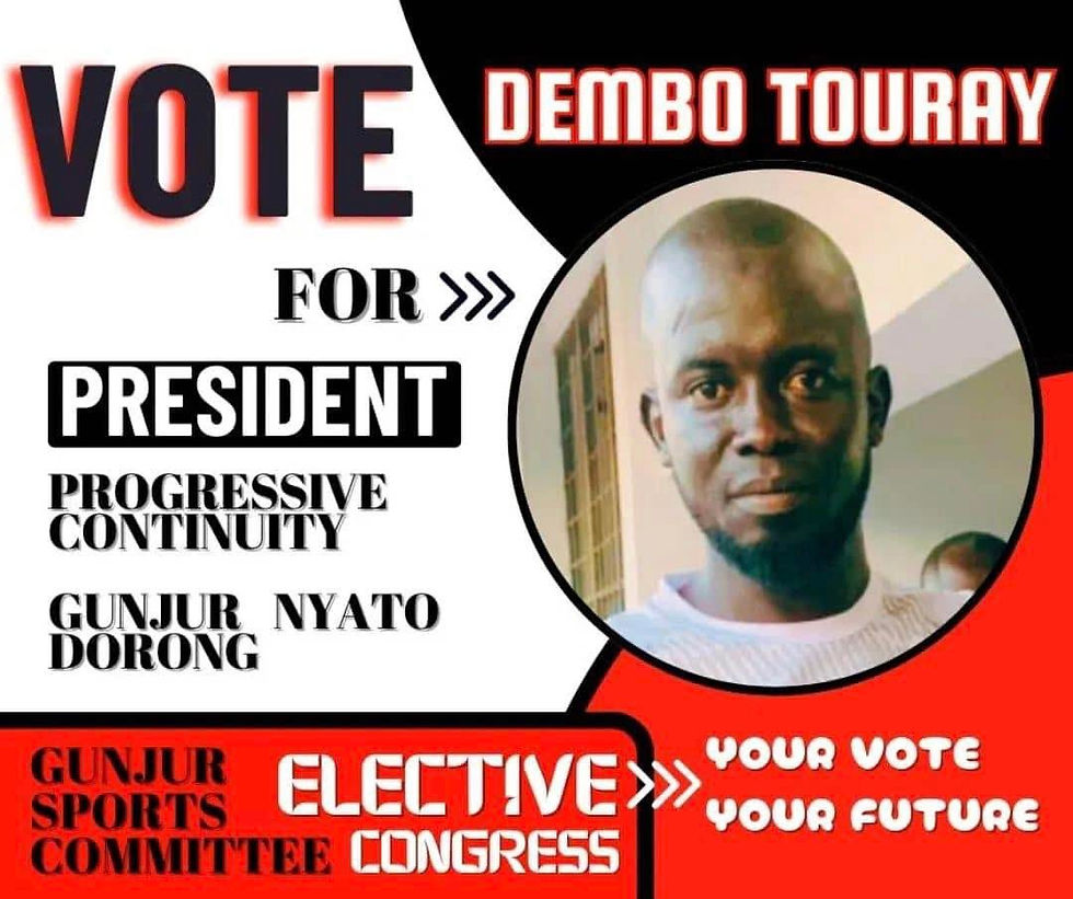 Outgoing President Dembo F. Tourays campaign poster