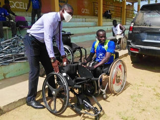 Gambian Paralympics Athletes Receive Items from Gambia National Para-Olympics Committee