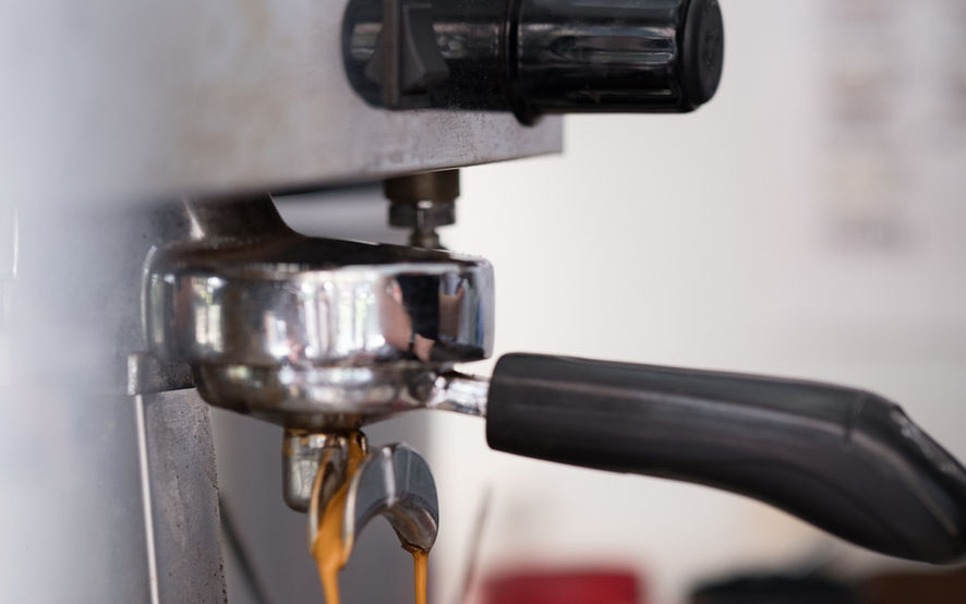 Coffee cart, pouring, hot milk,  coffee,  cups, coffee cup, serving, customers