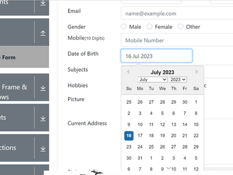 Handling a Date control in Selenium --“react-datepicker” component