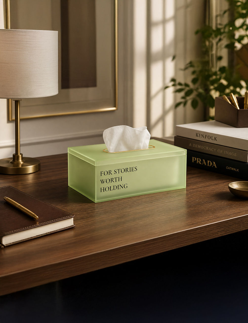 Custom tissue paper box