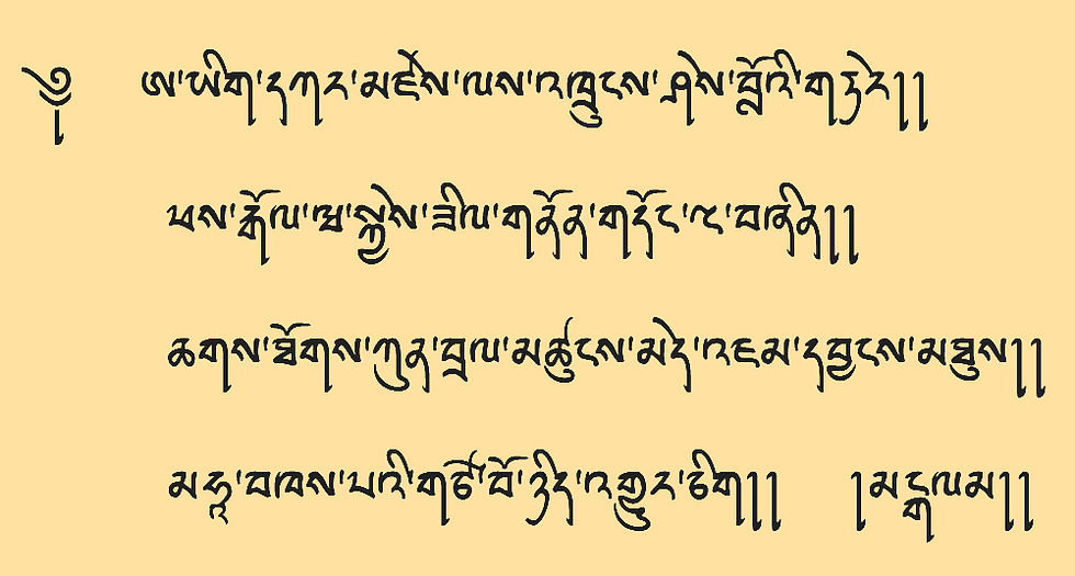 Bhutan Script Dzongkha Handwriting Practice