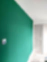 Green painted wall