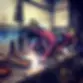 Smart engineering workers welding in the workshop