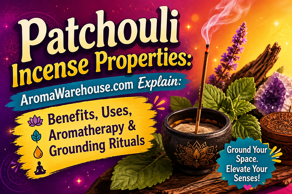 Patchouli Incense Properties explained benefits, uses and aromatherapy grounding rituals