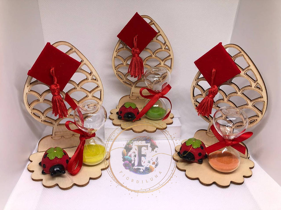 Miniatura: PIGNA COCCINELLA CON CLESSIDRA 4 ASSORTITI