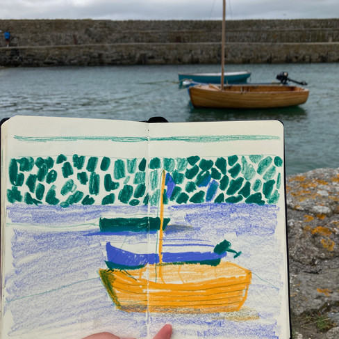 #3materialsdrawingchallenge sketchbook by Ulrike Mieke Marais