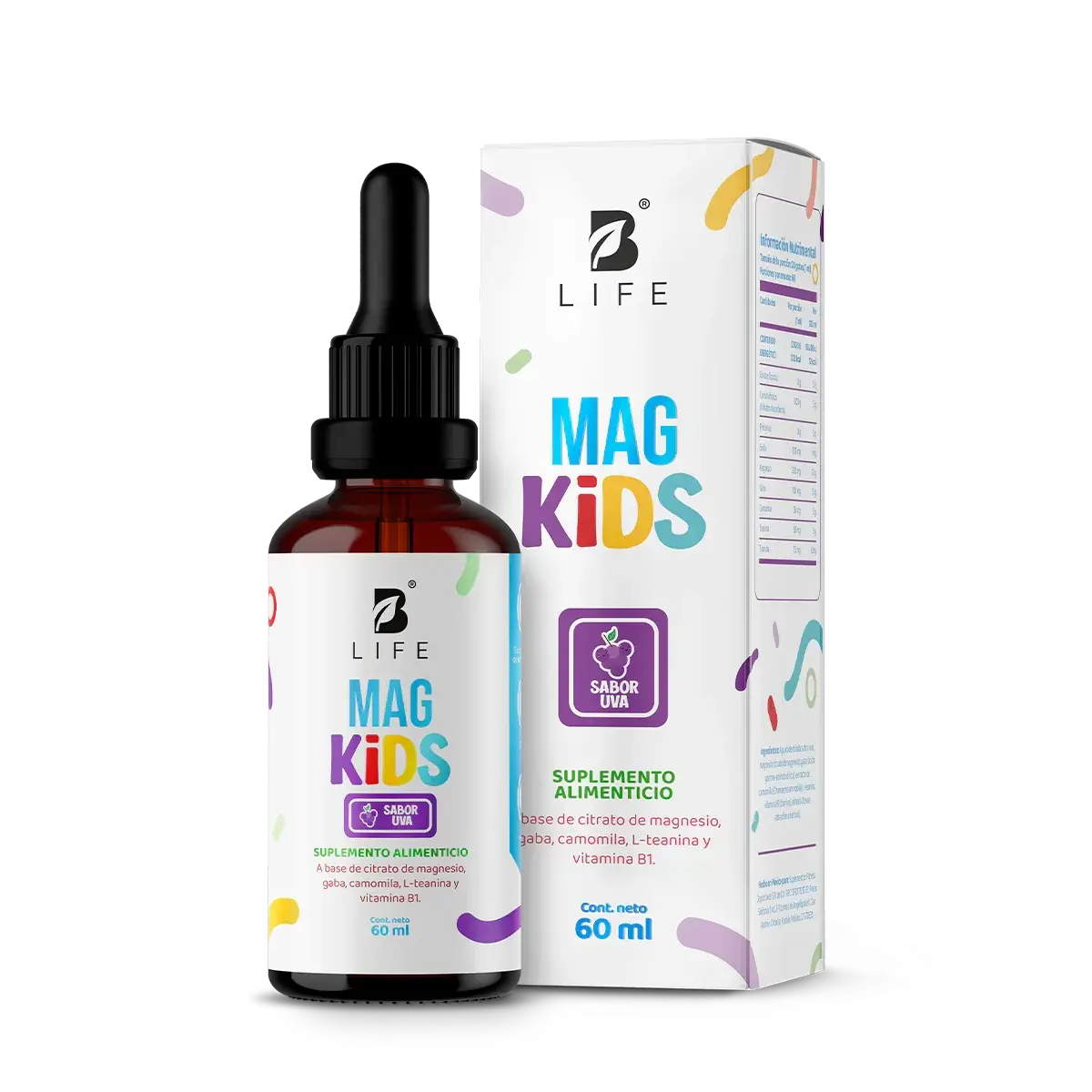 Cit. de Magnesio para Niños | Con Teanina, Vitamina B1 y GABA | Sabor Uva | 60ml