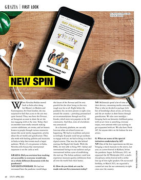 Spot our feature by Grazia India in their 13th anniversary special cover this month where our Founder, Nivedita Poddar talks about the journey of Art Fervour, some of our special endeavors so far and the future of the art world in the digital era.