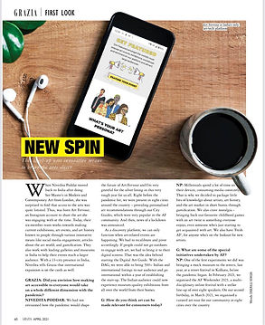 Spot our feature by Grazia India in their 13th anniversary special cover this month where our Founder, Nivedita Poddar talks about the journey of Art Fervour, some of our special endeavors so far and the future of the art world in the digital era.