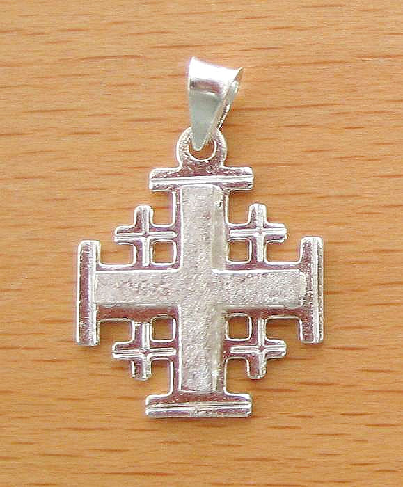 Thumbnail: JCS7 Silver Jerusalem Cross