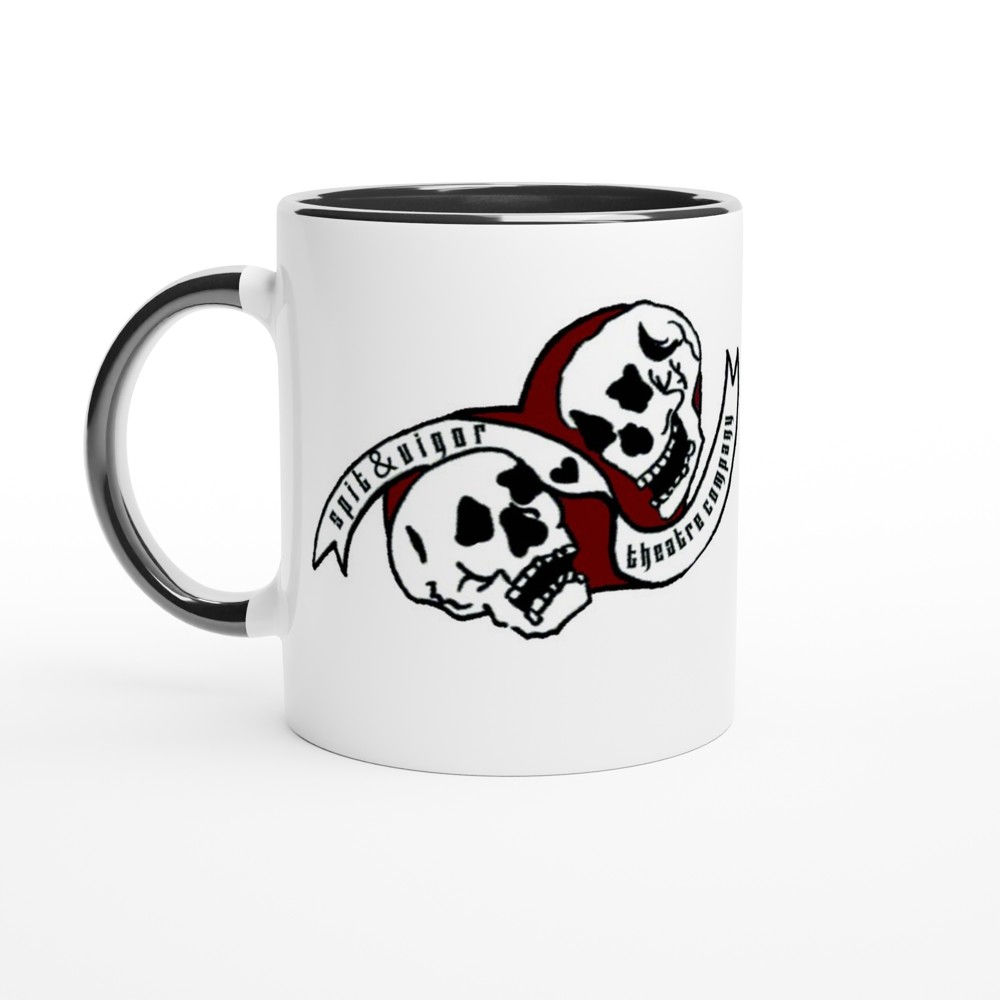 spit&vigor's tiny baby blackbox | 11oz Ceramic Mug with Color Inside