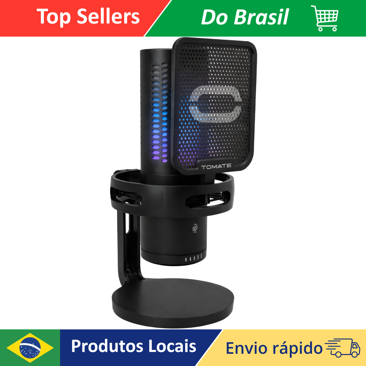 Gamer Microphone RGB OTG Adapter Compatible With Mobile Phone USB Microphone For