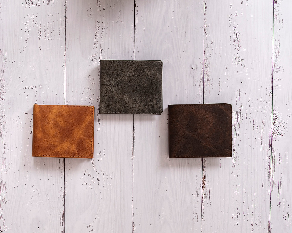 Thumbnail: 3 Colors of Leather Bifold Wallet