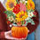 Thumbnail: FreshCut Paper Pumpkin Harvest Pop Up Flower & Matching Note Card