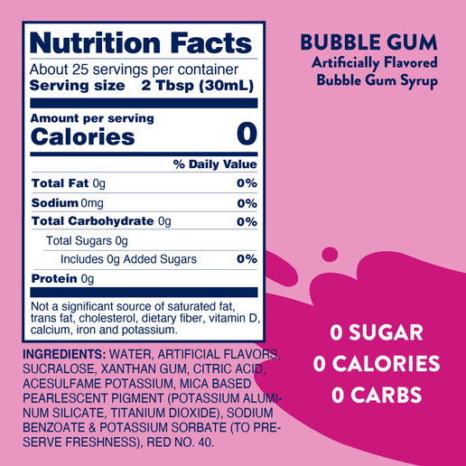Thumbnail: Jordan's Skinny Mixes Sugar Free Bubble Gum Syrup