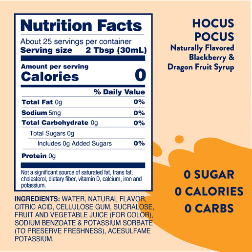 Thumbnail: Jordan's Skinny Mixes Sugar Free Hocus Pocus Syrup 750 ML