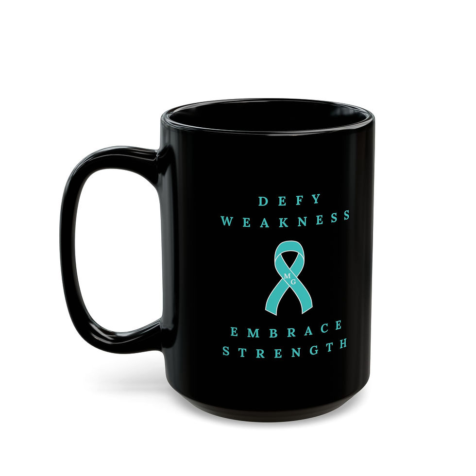 Myasthenia Gravis, Black Mug,15oz