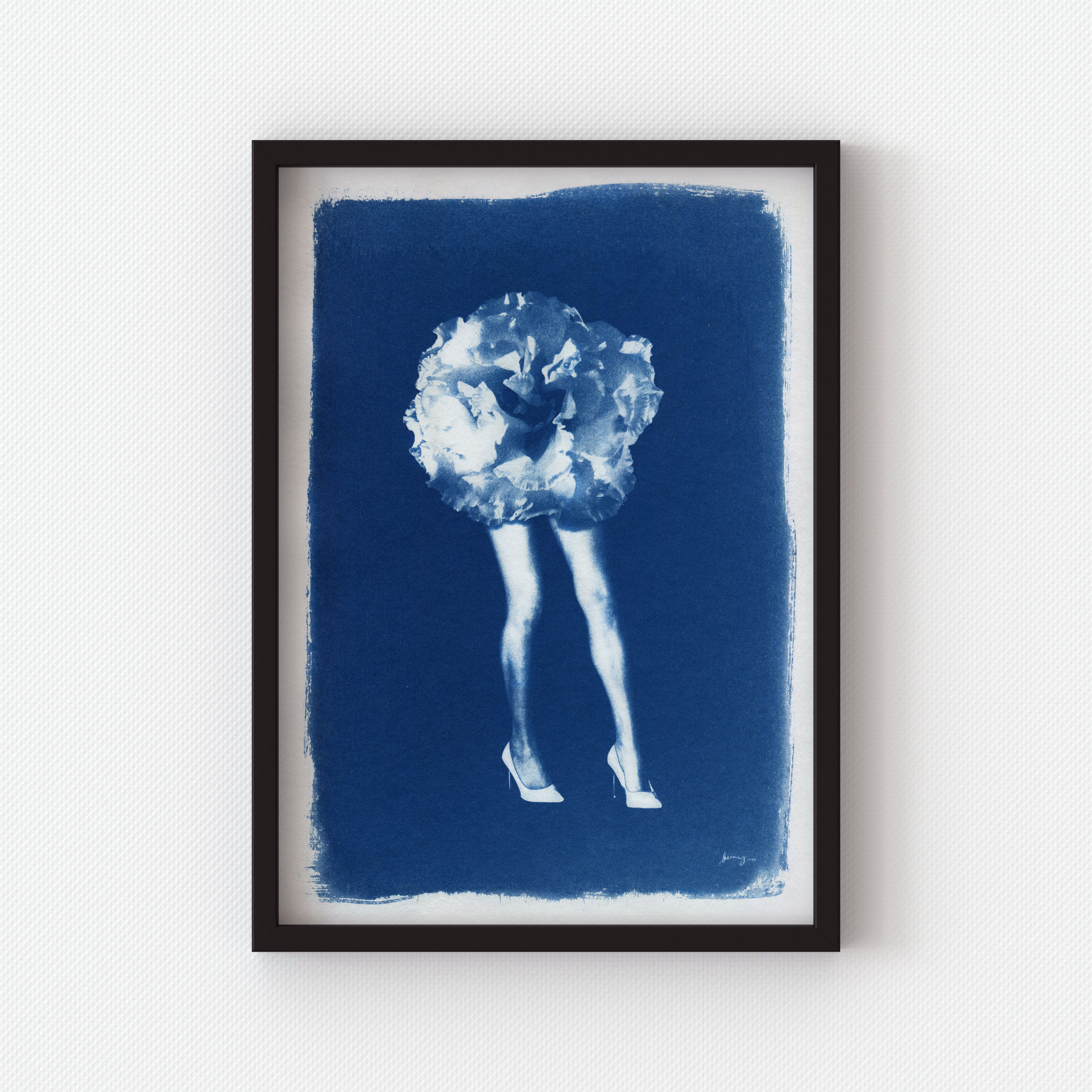 “Phantasmagoria 02” framed cyanotype print by Sophia Jenny