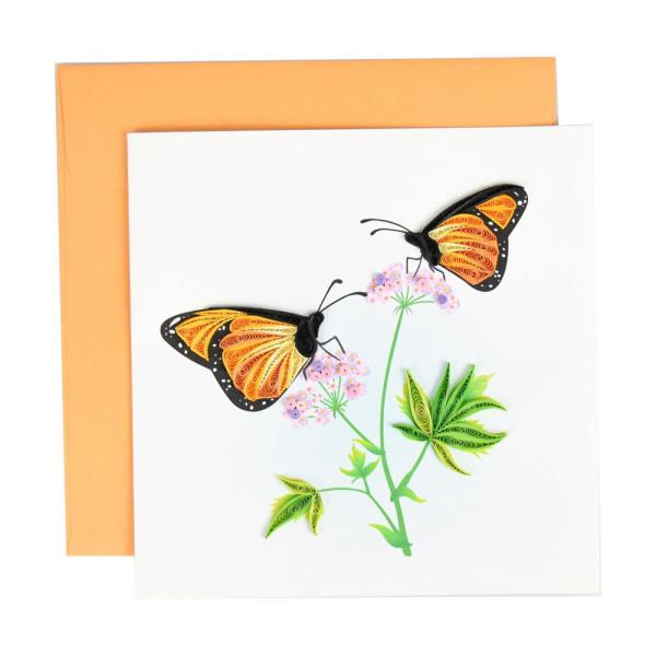 Monarch Greeting Card, Quilled