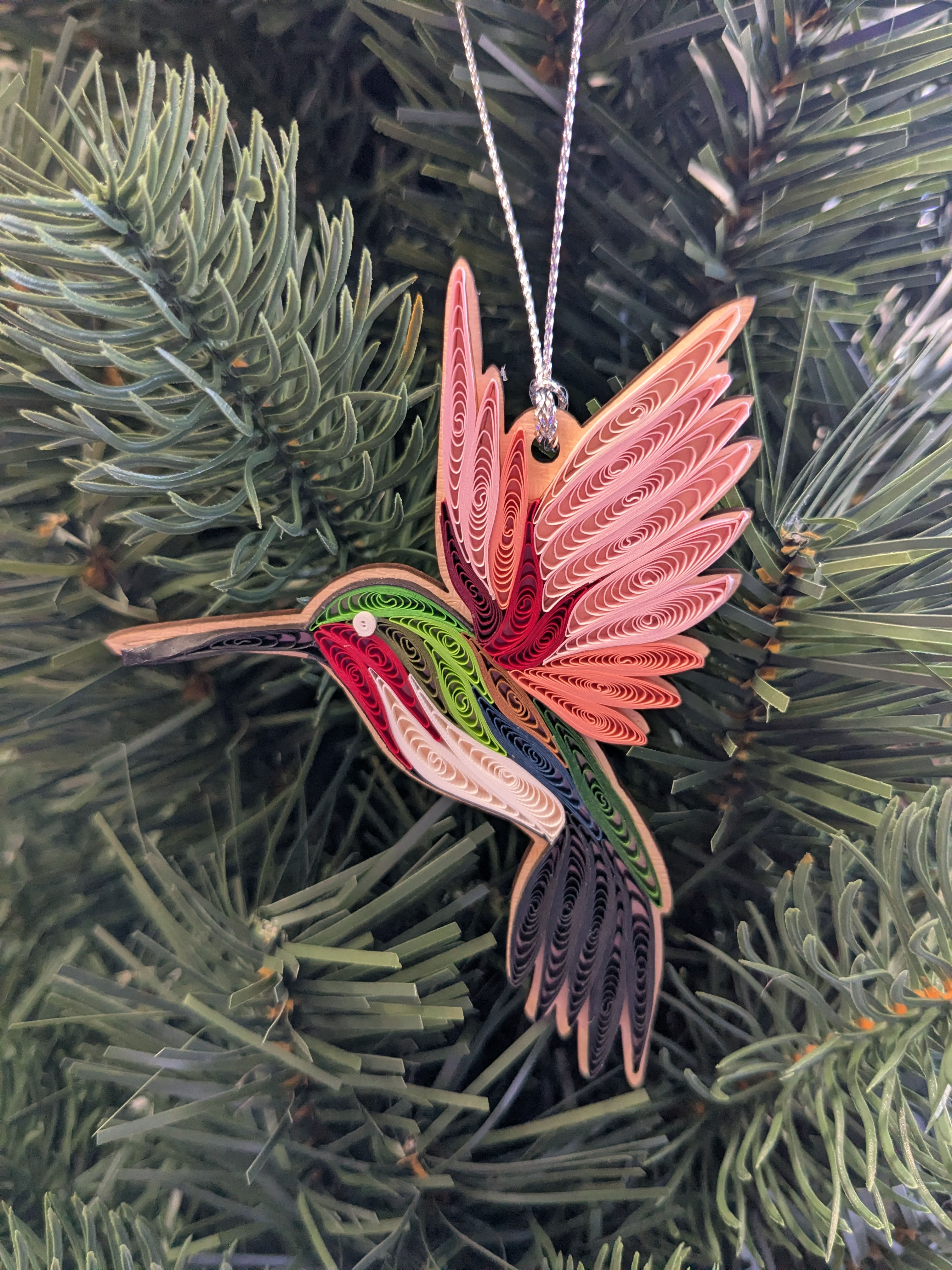 Hummingbird Quilled Ornament