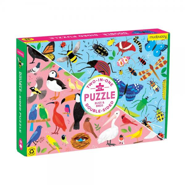 Bugs and Birds Double-Sided Puzzle