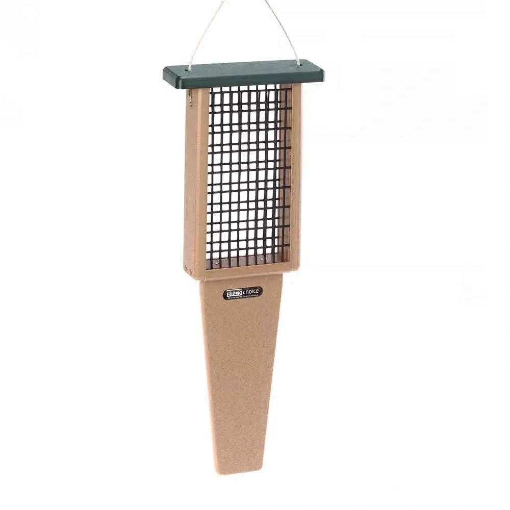 Suet Feeder with Tail Prop for 2 Suet Cakes