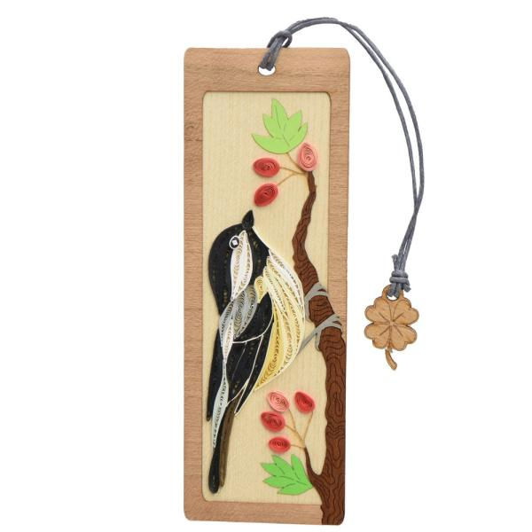 Chickadee Bookmark, Quilled