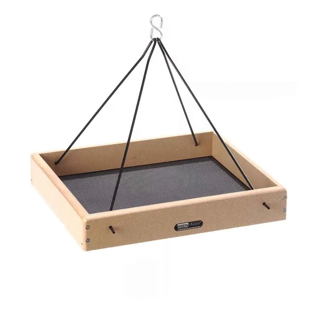 Hanging Platform Feeder in Taupe- Recycled Plastic
