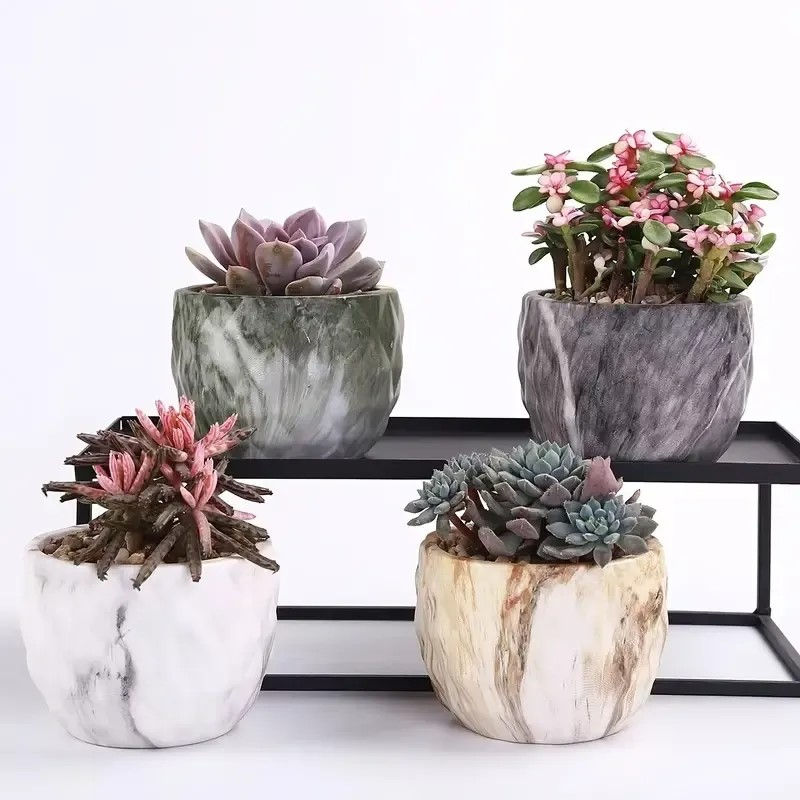 Marbled Ceramic Planter