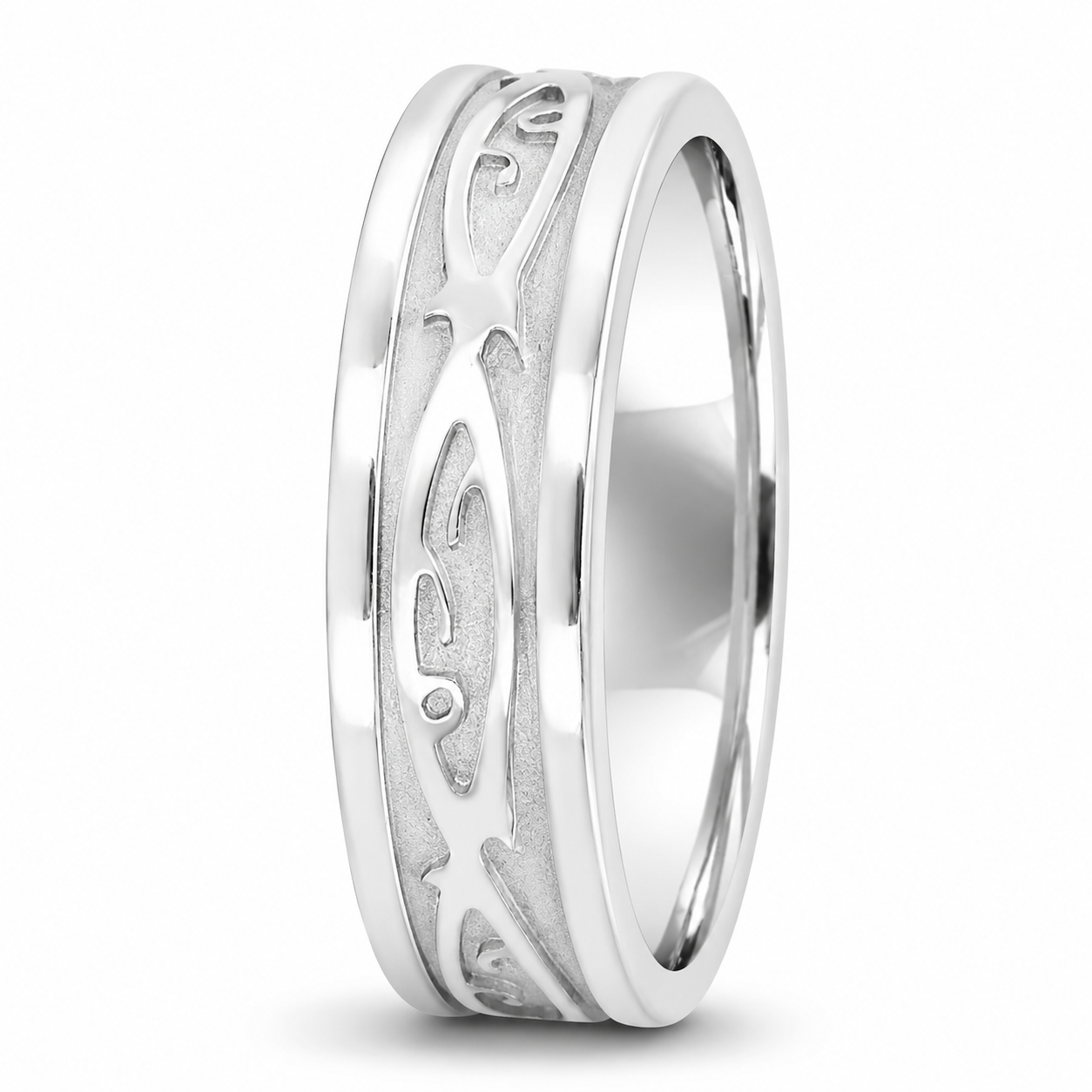 Scroll Pattern Wedding Band