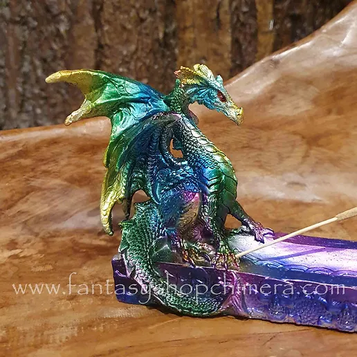 Rainbow Dragon Incense Holder Fantasy Shop Chimera