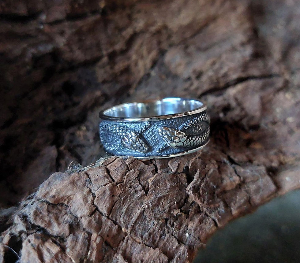 Eternal bond snake ring fantasy wicca pagan viking witchy wizard spell chimera shop