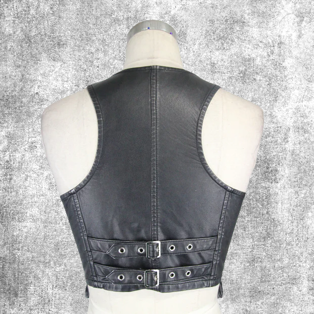 Thumbnail: pouch top cyber punk leather look fantasy wicca pagan witch