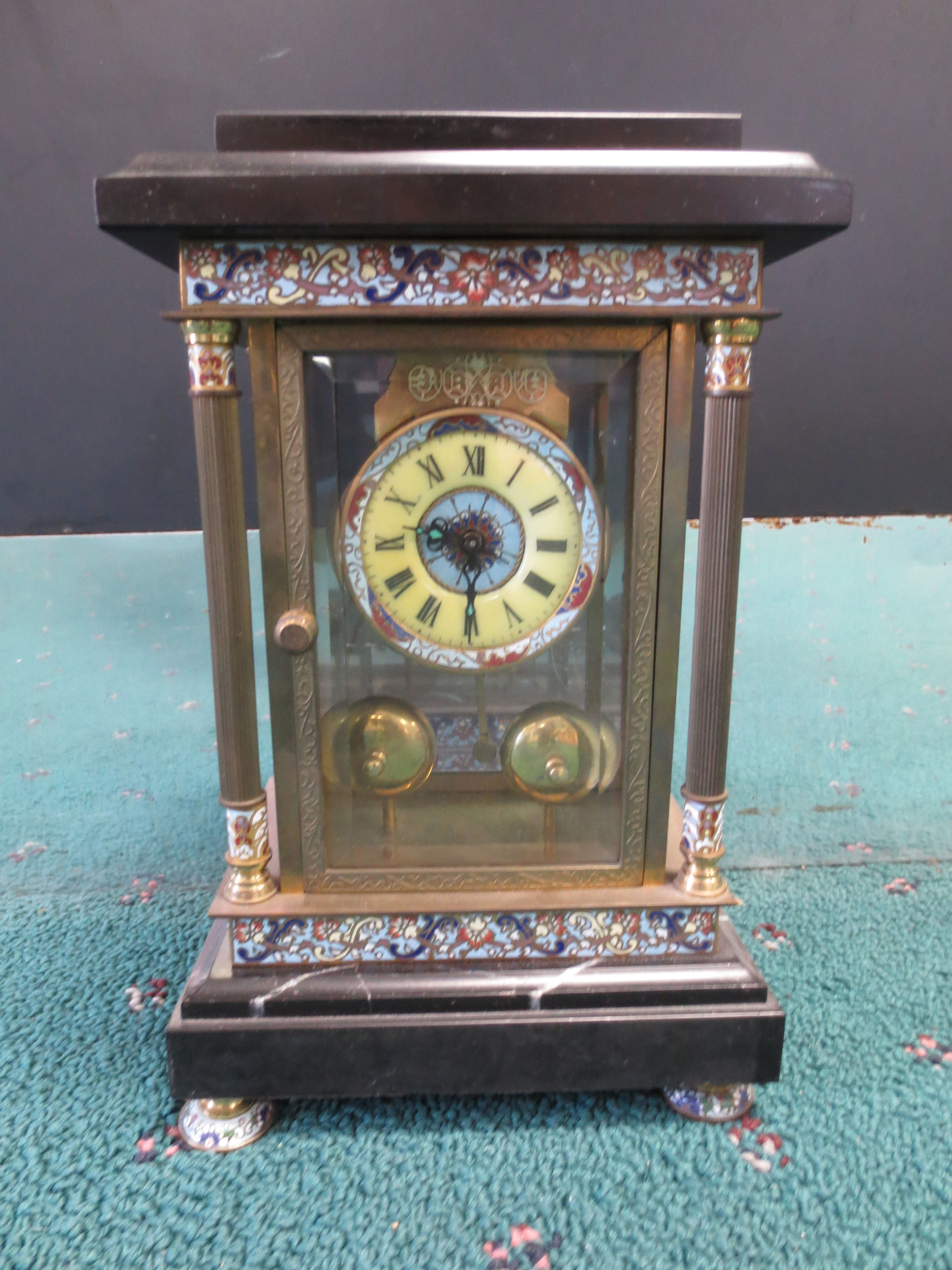 Cloisonné Double Bell Alarm Clock