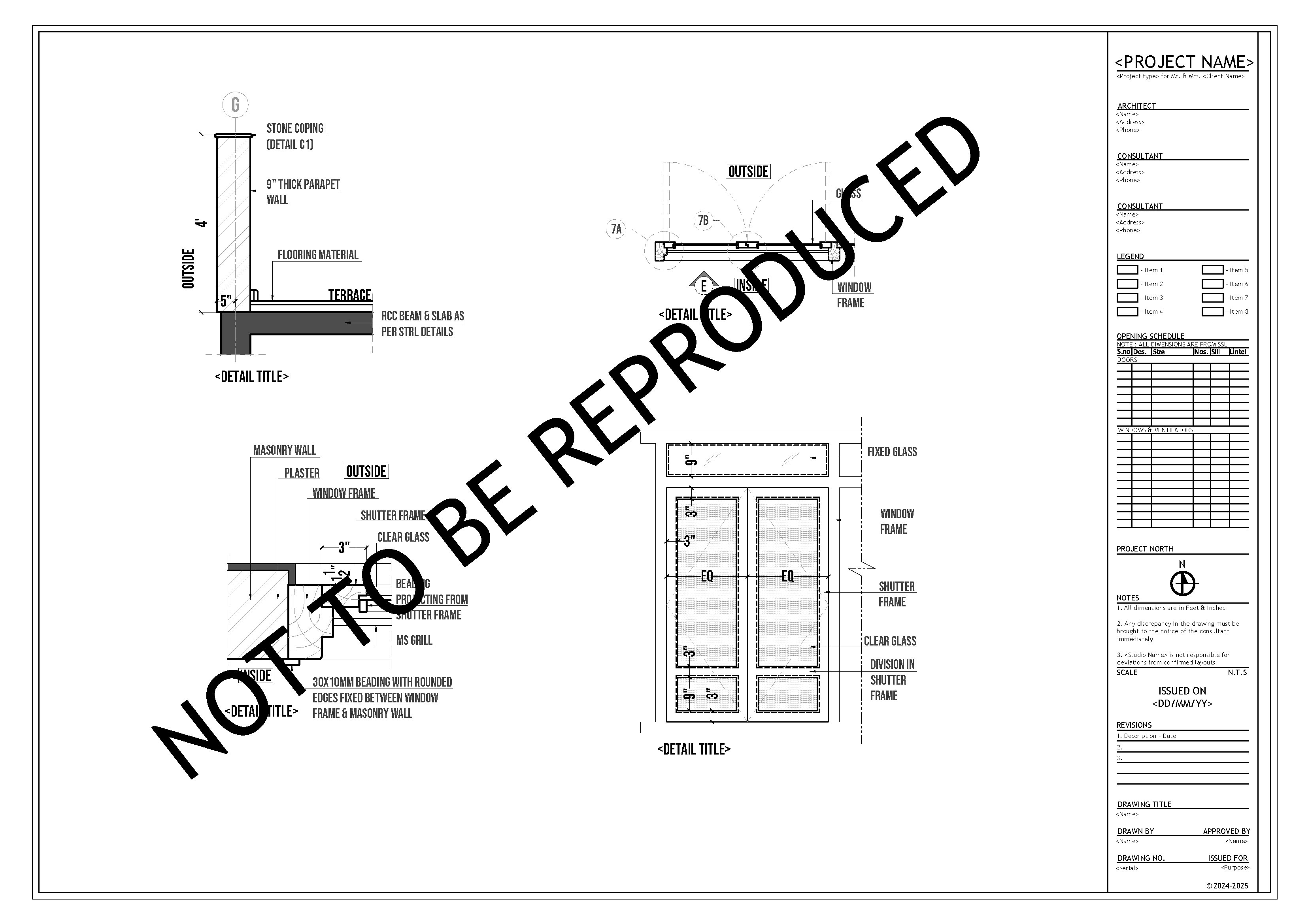 'Design Details Drawing' Template