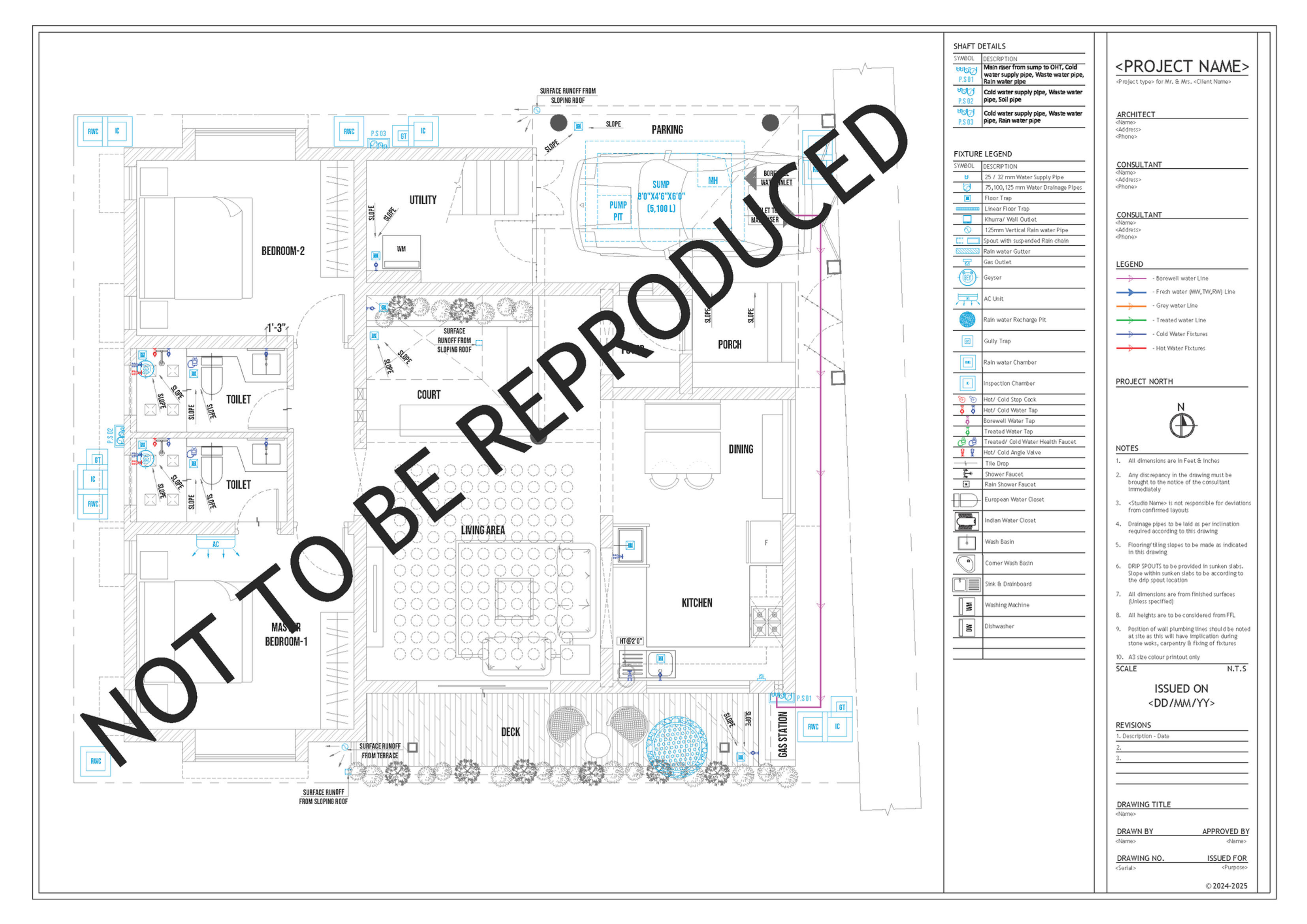 'PHE (Plumbing) Drawing' Template
