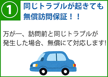 岡本PCでは、パソコン修理を出張でお伺いします。万が一、修理しても同じ不具合が起きた場合は無償で対応いたします。