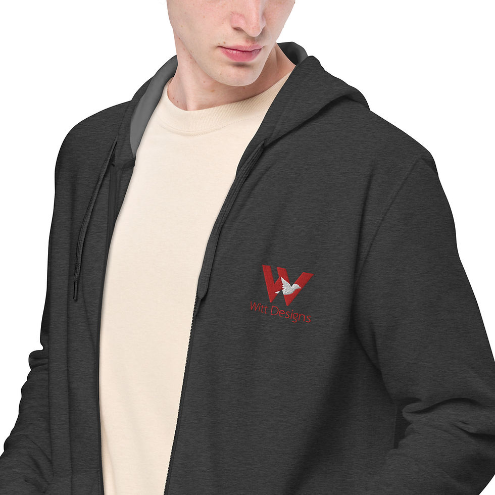 الصورة المصغرة: Unisex Basic zip Hoodie "WD"