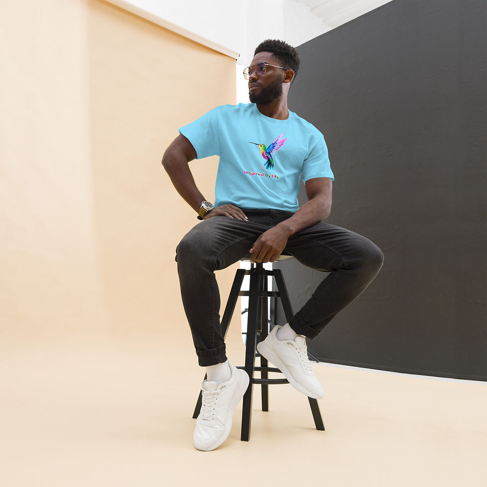 Миниатюра: Men's classic T-Shirt "Inspired by life"