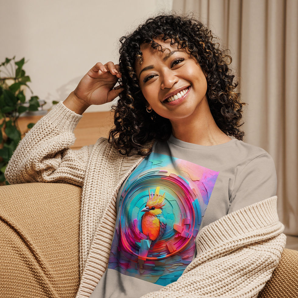 Thumbnail: Women's Relaxed T-Shirt "ANOTHER BIRD"