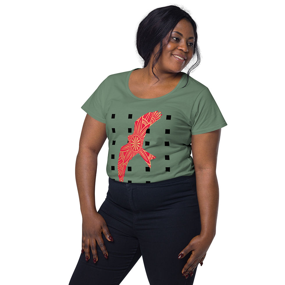縮圖：Women’s round neck tee Indiia3
