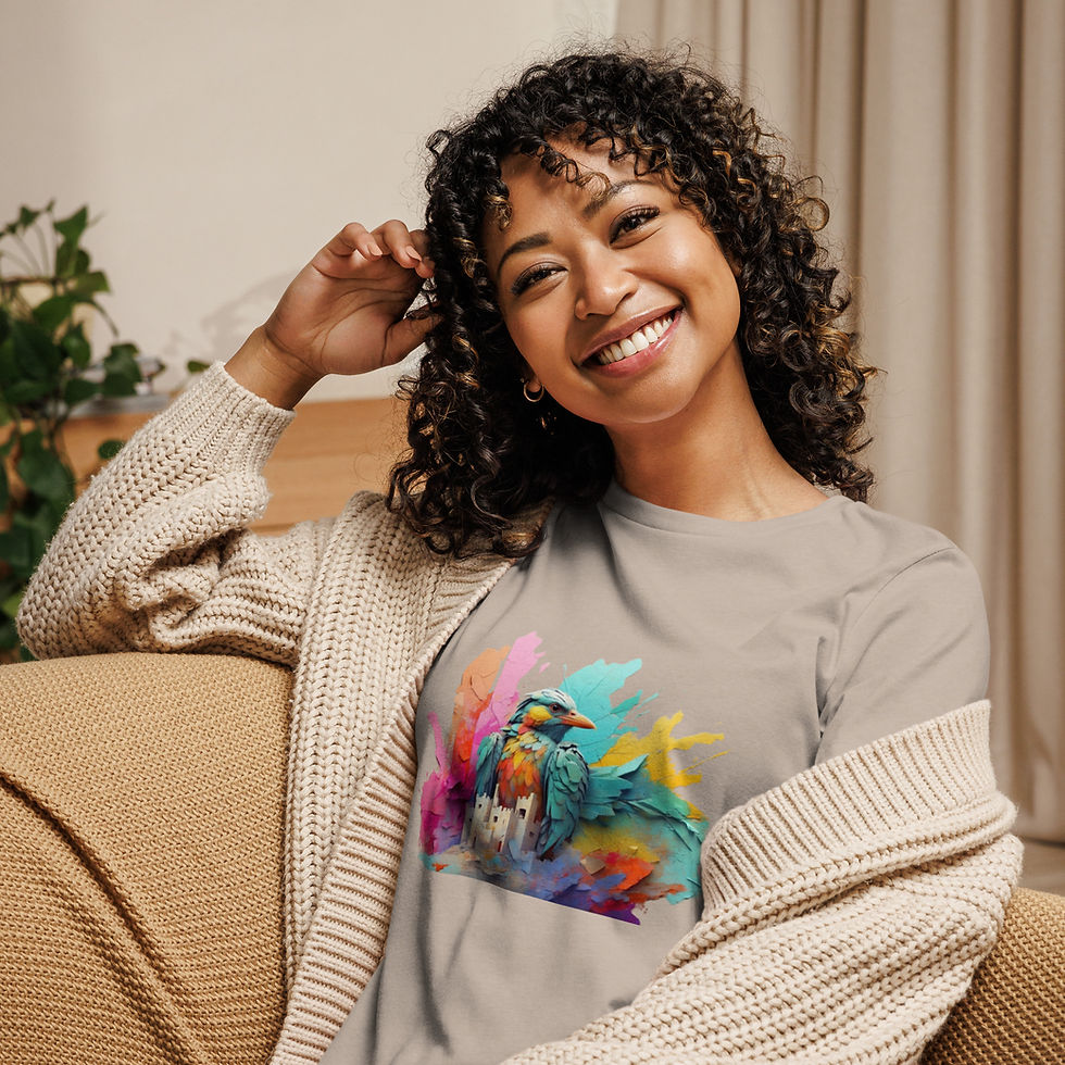 الصورة المصغرة: Women's Relaxed T-Shirt "Castle of Bird"