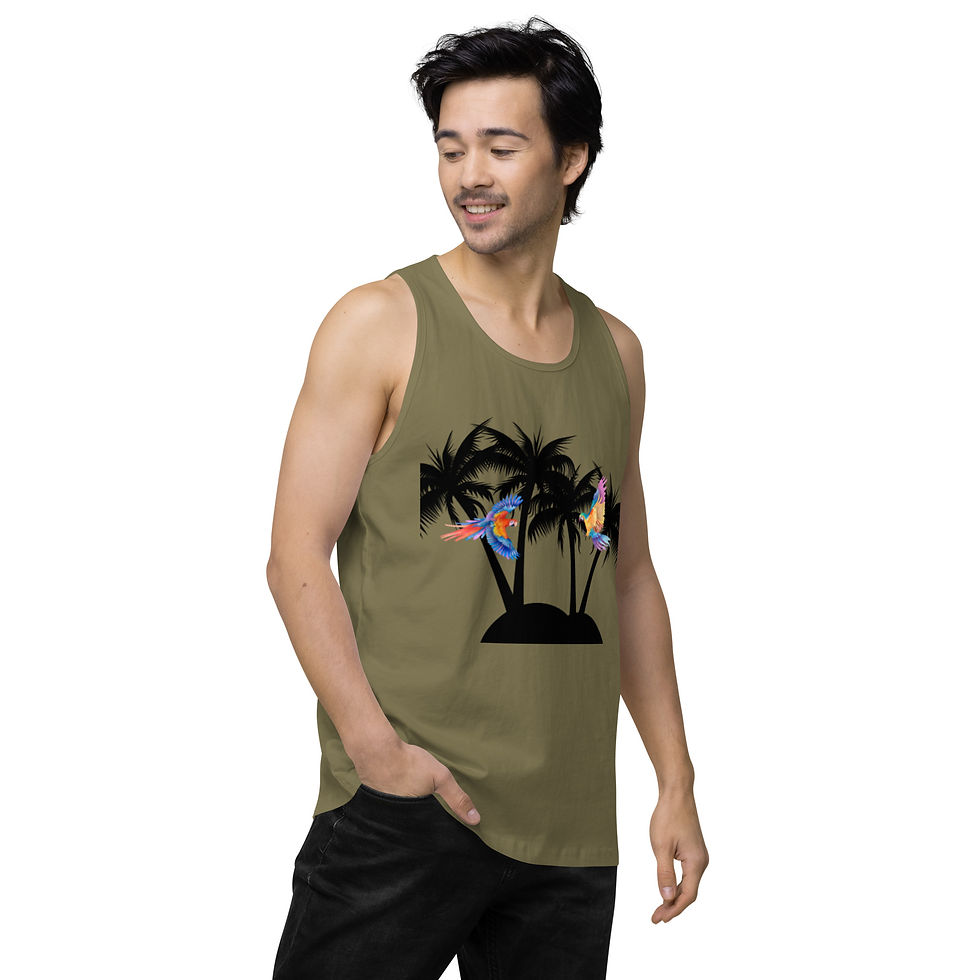 Миниатюра: Men’s premium Tank Top "Birds in Paradies"