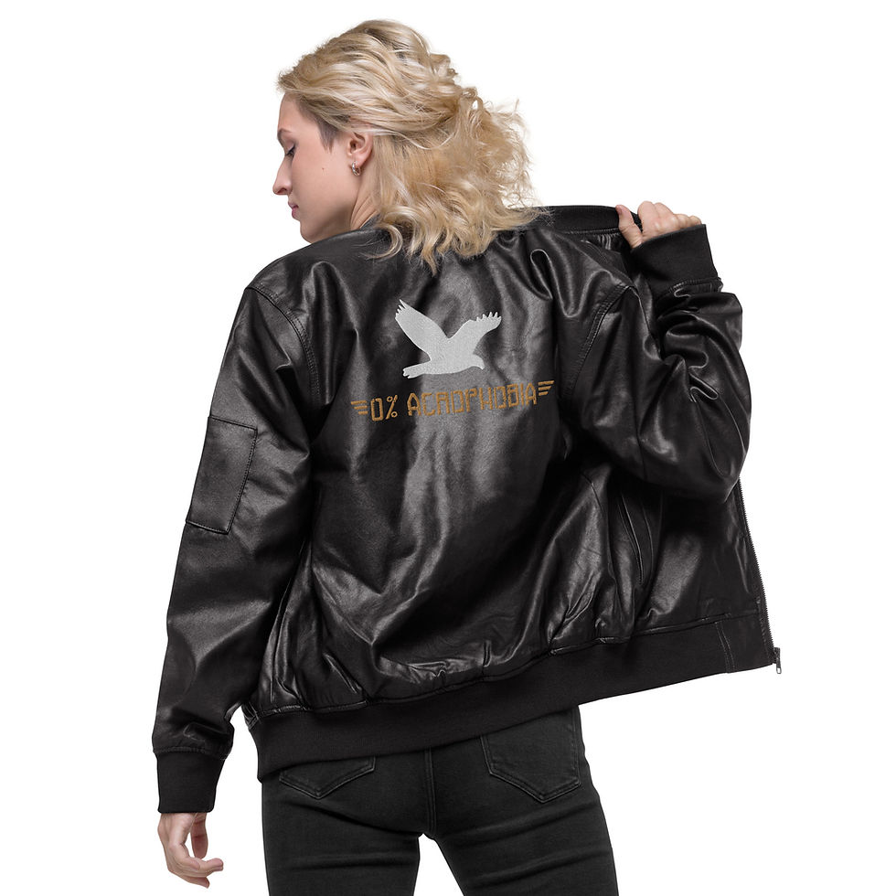 Thumbnail: Leather Bomber Jacket "W"