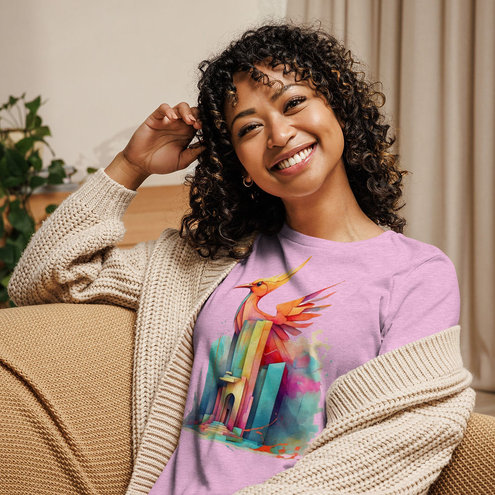 Thumbnail: Women's Relaxed T-Shirt "CITY OF BIRD"