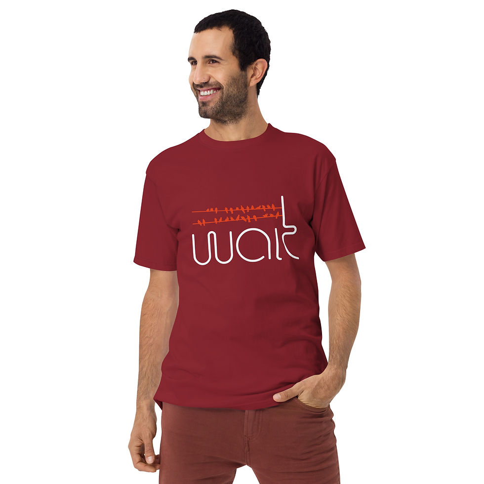Thumbnail: Men’s premium heavyweight tee "wait"