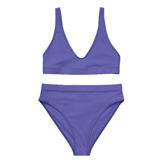 Slate Violet High-Waisted Essential Bikini