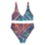 Apricot White high-waisted essential bikini with abstract print
